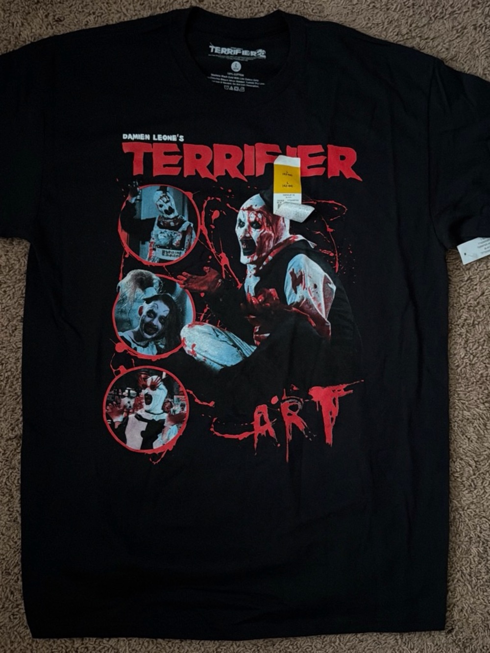 Terrifier Graphic Tee - Black with Red Print